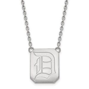 14k White Gold Duquesne U Large Pendant Necklace